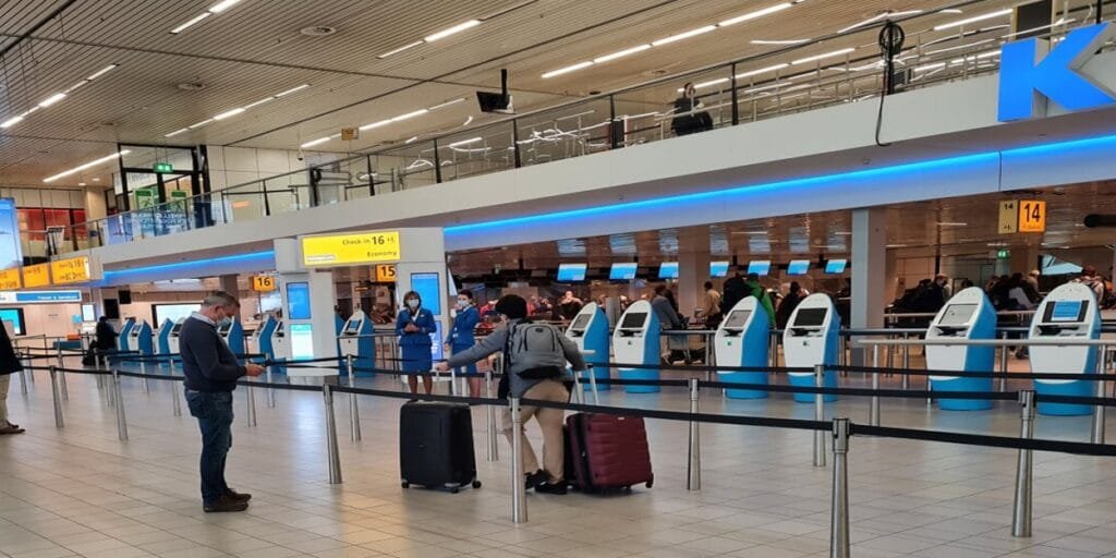KLM Airlines check-in