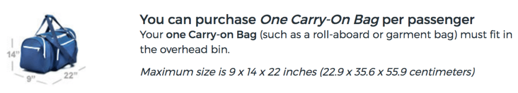 Allegiant Airlines Carry-on Luggage Policy