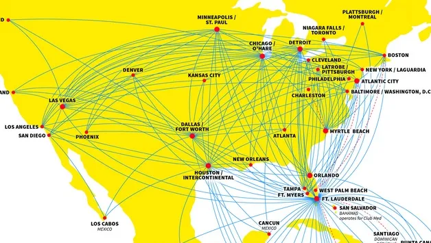 AirPolicyGuide-Spirit Airlines Travel Route Map