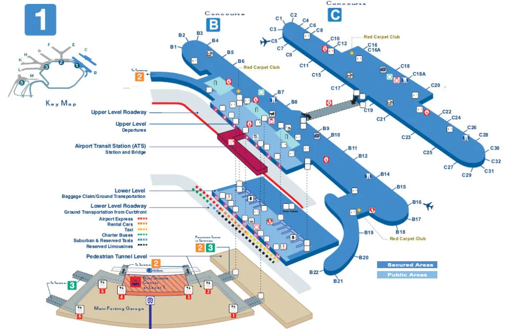 O'Hare Airport Terminal 1 Map