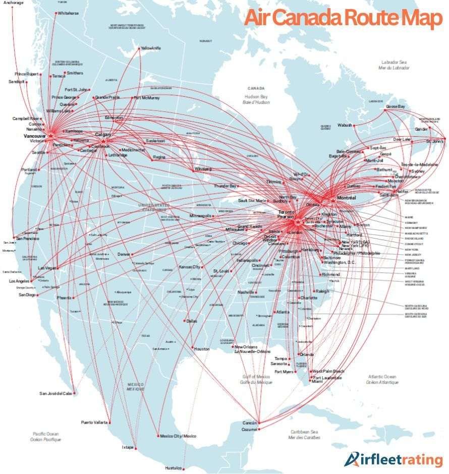 AirPolicyGuide-Route Map of Air Canada