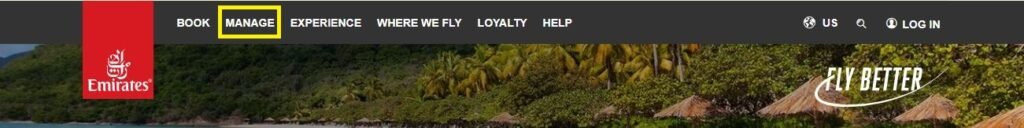 Image of Emirates Manage Option