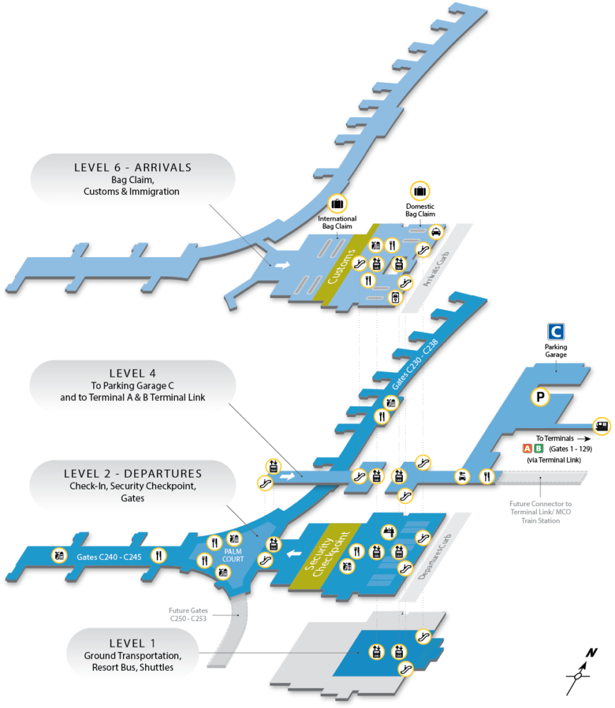 Image of orlando airport terminal map