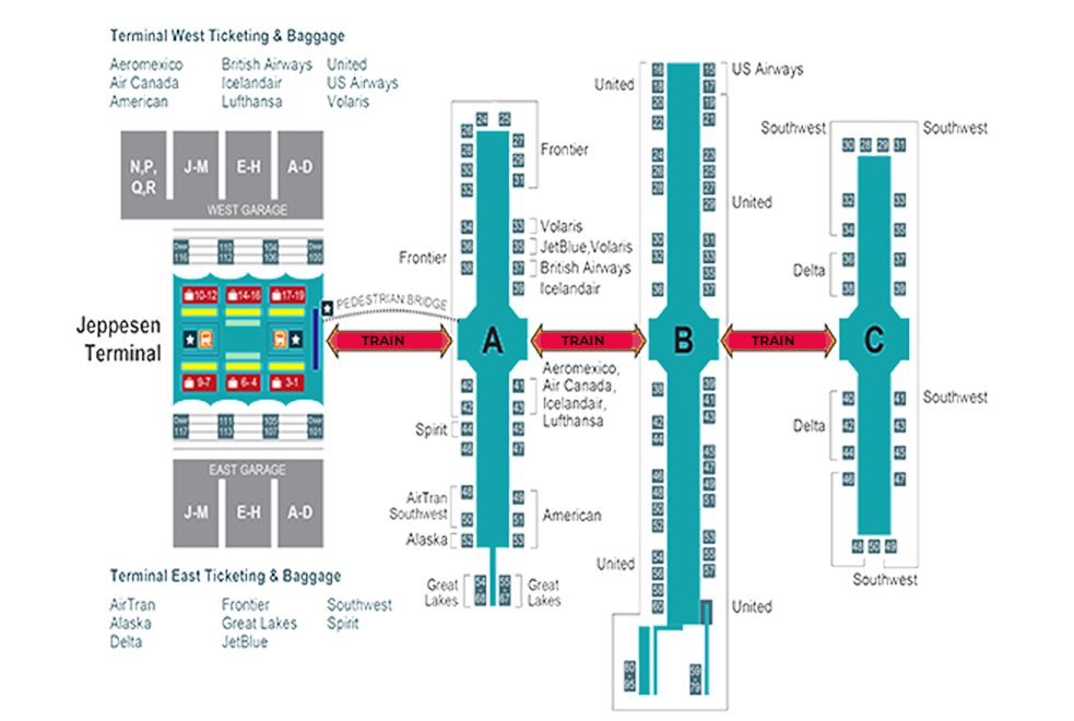 Image of denver international airport terminal map