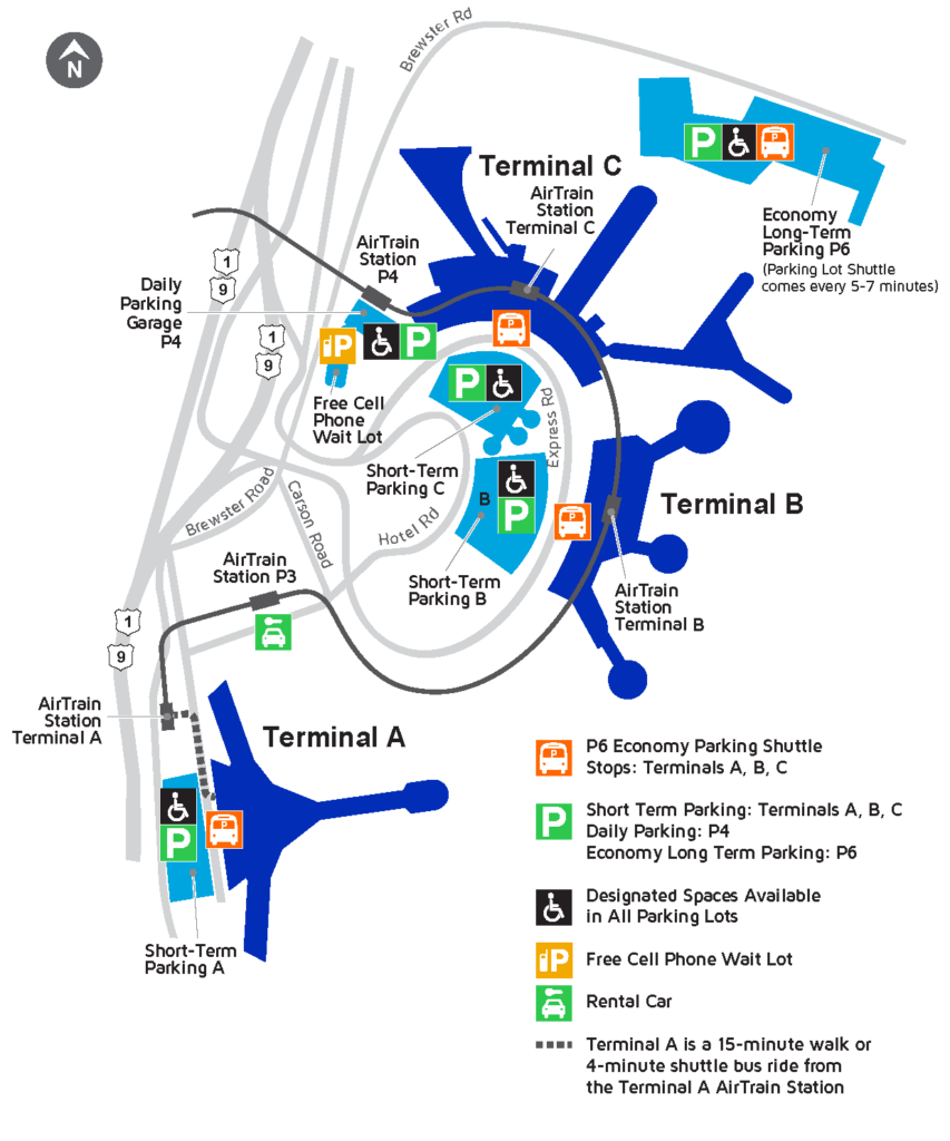 AirPolicyGuide-map of newark airport